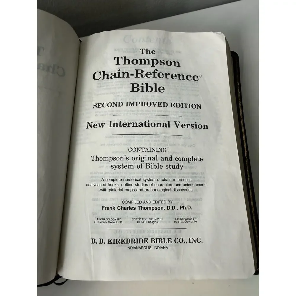 Thompson Chain Reference Bible NIV Genuine Leather Red Letter 1992 Kirkbride
